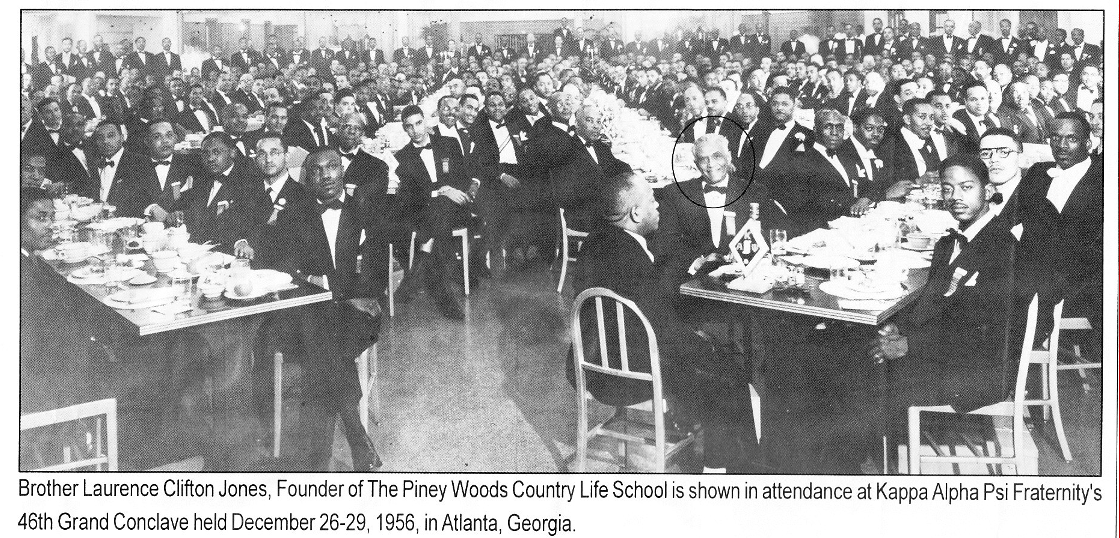 Historic 1956 photo from Kappa Alpha Psi 46th Grand Conclave in Atlanta featuring Brother Laurence Clifton Jones