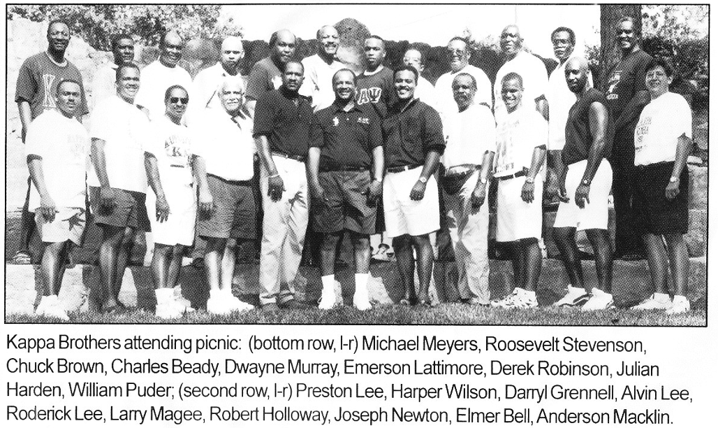 Named Kappa brothers at chapter picnic gathering